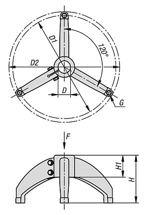 圆管的塑料件管接头底脚
三脚
