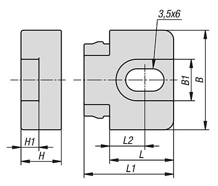 宽度为 15 mm 的端盖