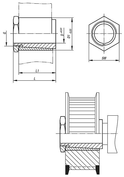 不锈钢制轴-套筒-胀紧套