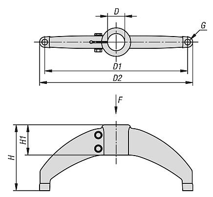 圆管的塑料件管接头底脚
双支腿