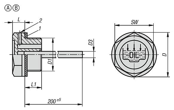 Screw plugs with dipstick