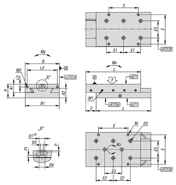 燕尾槽导轨 带定位孔