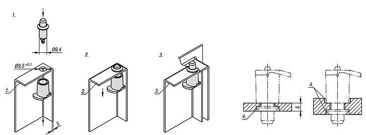 Hinge pins, plastic