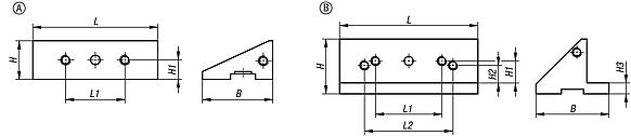 Attachment step jaws for centric vice, jaw width 80–125 mm