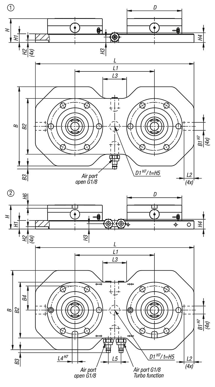 UNILOCK 2x clamping stations