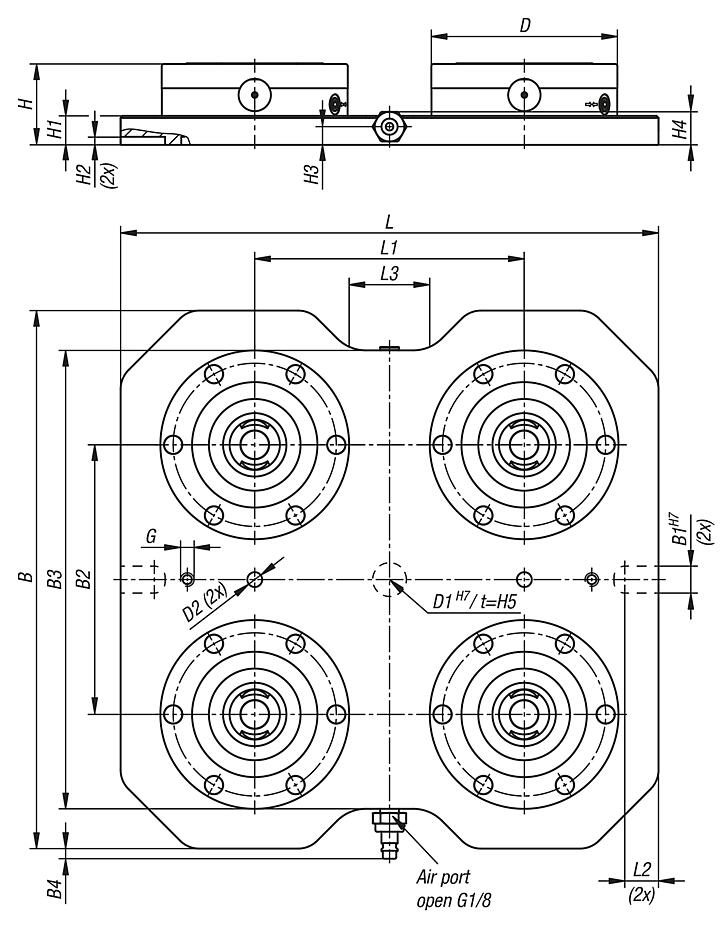 UNILOCK 4x clamping stations