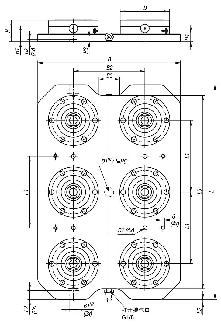 UNILOCK 6 工位夹持站