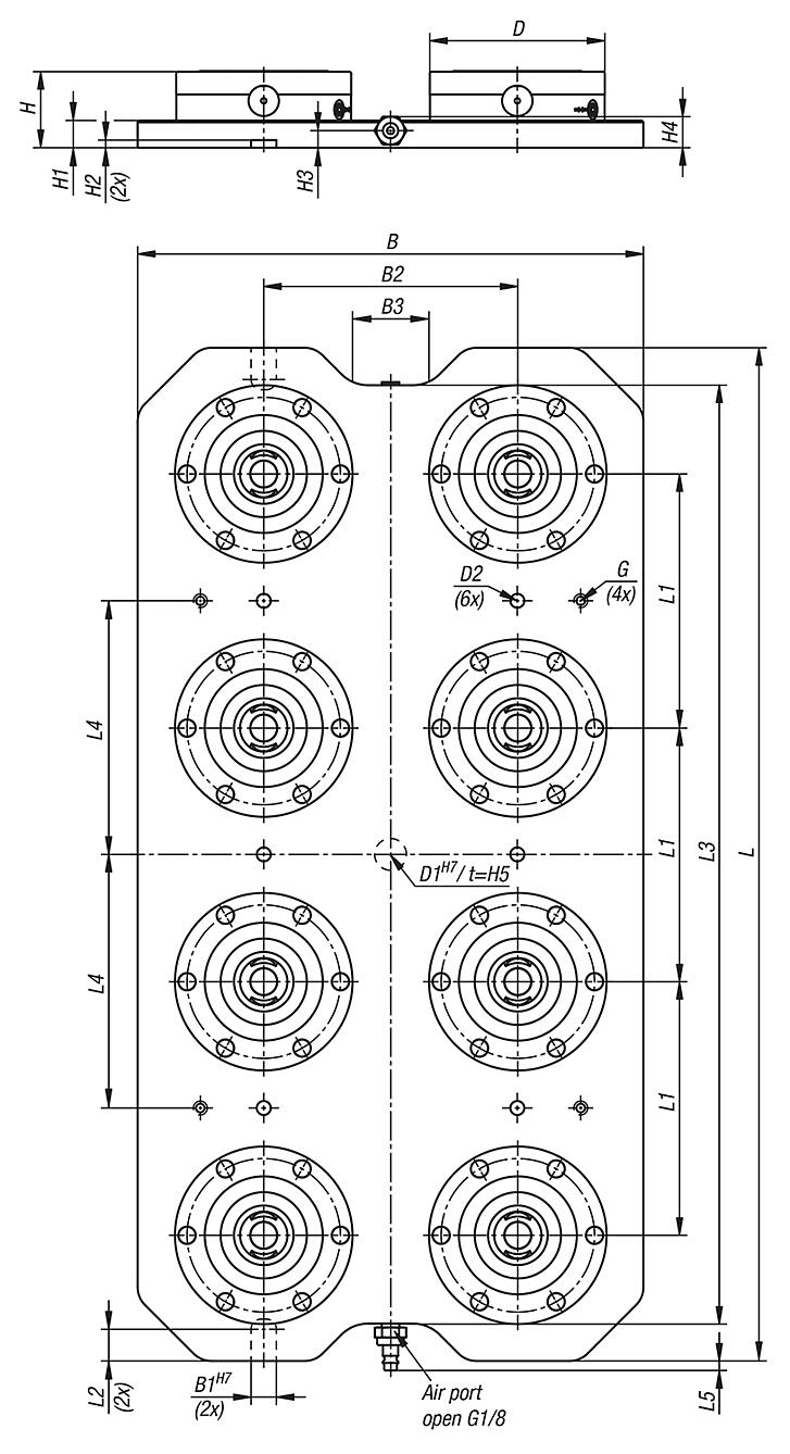 UNILOCK 8x clamping stations