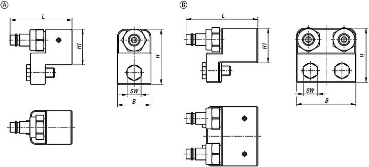 Port strips for UNILOCK clamping stations