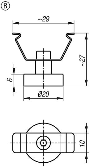 Lamp holder, with magnet