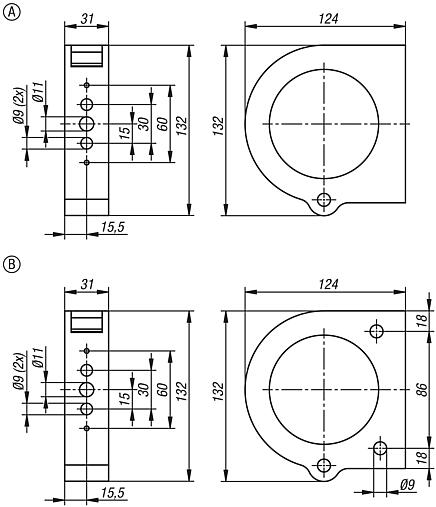 Brackets for adapters