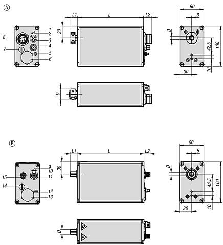 用于推杆的不锈钢或铝制执行器