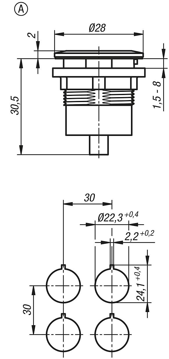 USB 面板插座 USB-A 型，A 型，带插座
