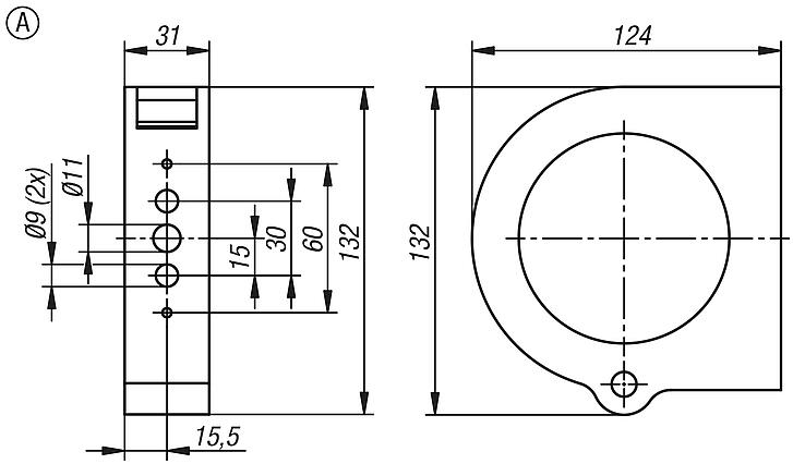 Brackets for adapters, Form A