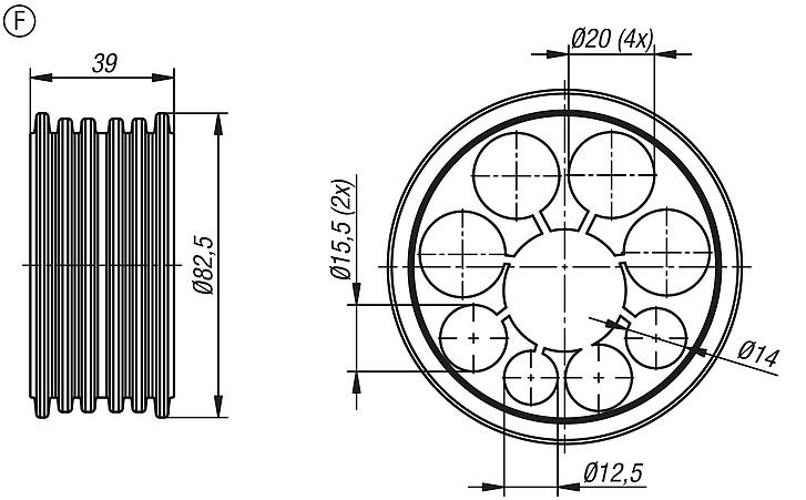 Cable glands, Form F