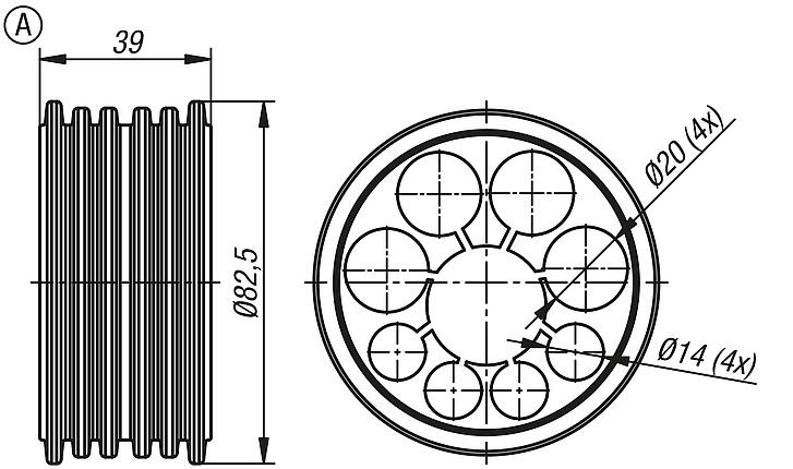 Cable glands, Form A