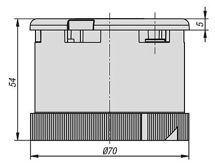 警报器元件，连续/交替音，直径 70 mm
24 V AC/DC