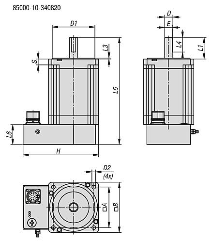 Stepper motor with integrated positioning control
