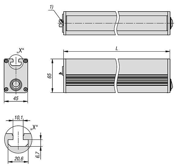 LED 工位灯带有铝制壳体 5600K，230 伏
