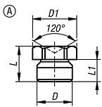 漏斗形润滑油嘴，符合 DIN 3405，用于压入，A 型