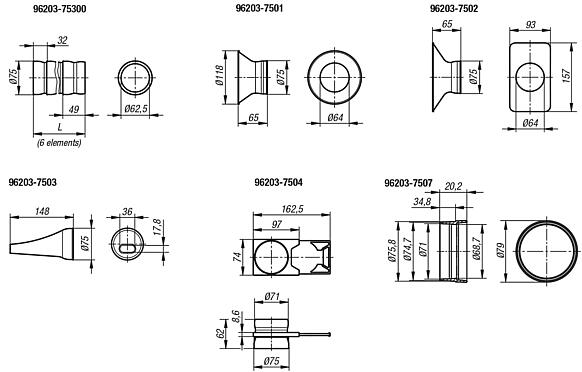 Suction hoses LOC-LINE® Flexi 75 antistatic
