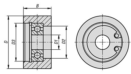 圆柱形塑料导向辊轮