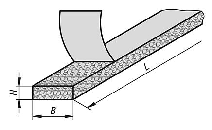 海绵橡胶矩形型材 EPDM 或 CR，自贴型