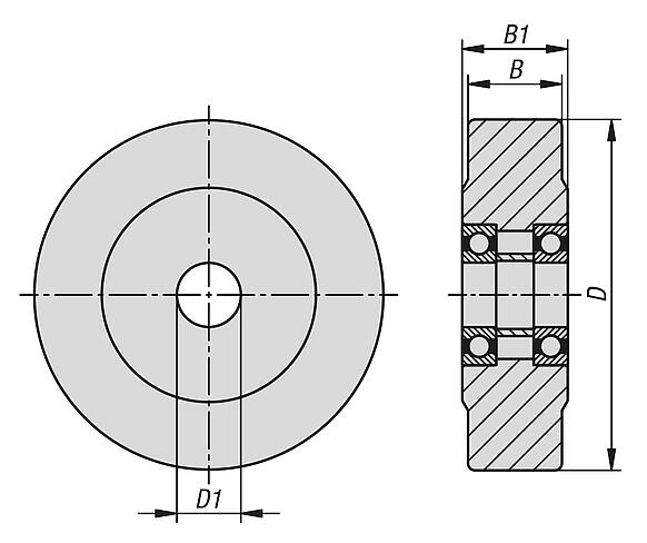 Heavy-duty wheel cast polyamide