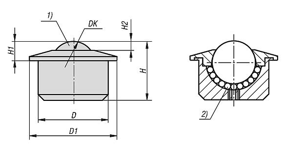 带塑料外壳的球轴
