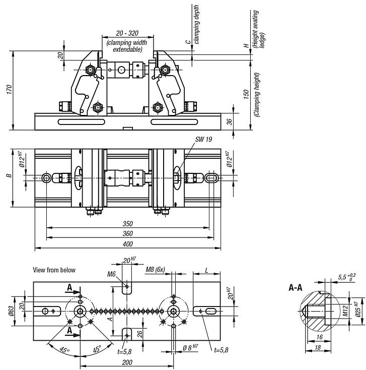 5-axis clamping system compactjaw plate, smooth