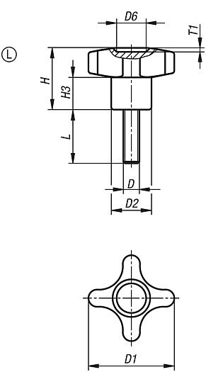  Palm grips with external thread