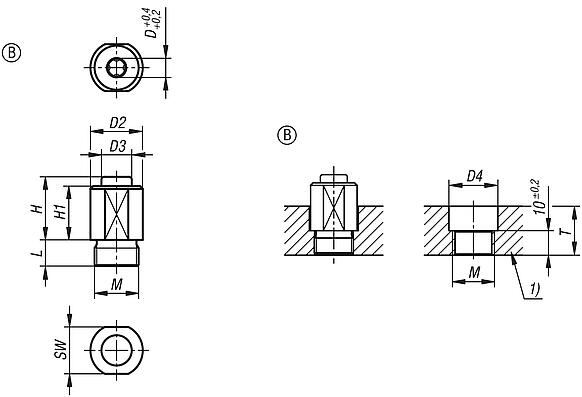 Push button latches, stainless steel 