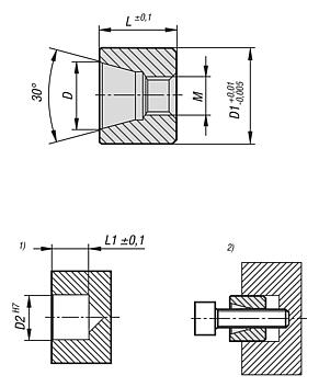 Bushing steel, tapered