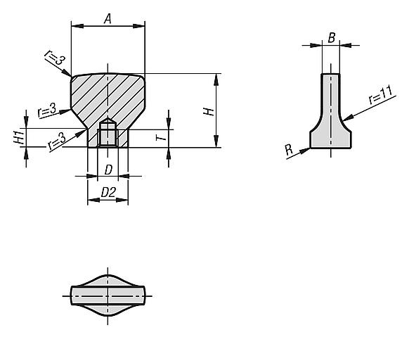 翼型螺母，适用于 Hygienic USIT® 密封垫圈和垫片 (Freudenberg Process Seals)